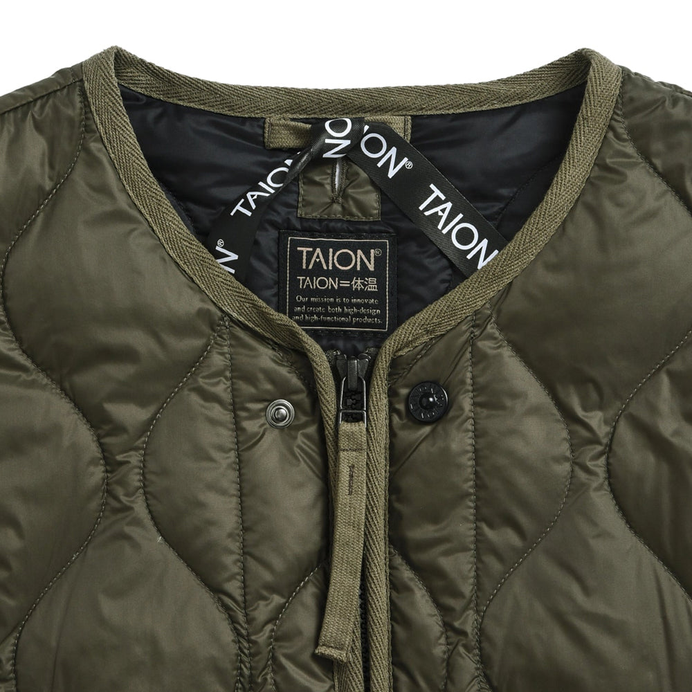 ミリタリー M65 ライナーWジップ ショートダウンジャケット-ソフトシェル TAION-M65LSZBML-1SH