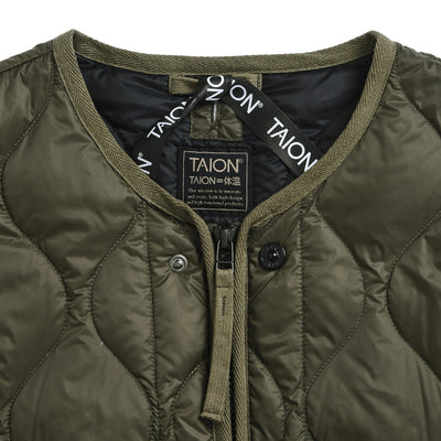 ミリタリー M65 ライナーWジップ ショートダウンジャケット-ソフトシェル TAION-M65LSZBML-1SH