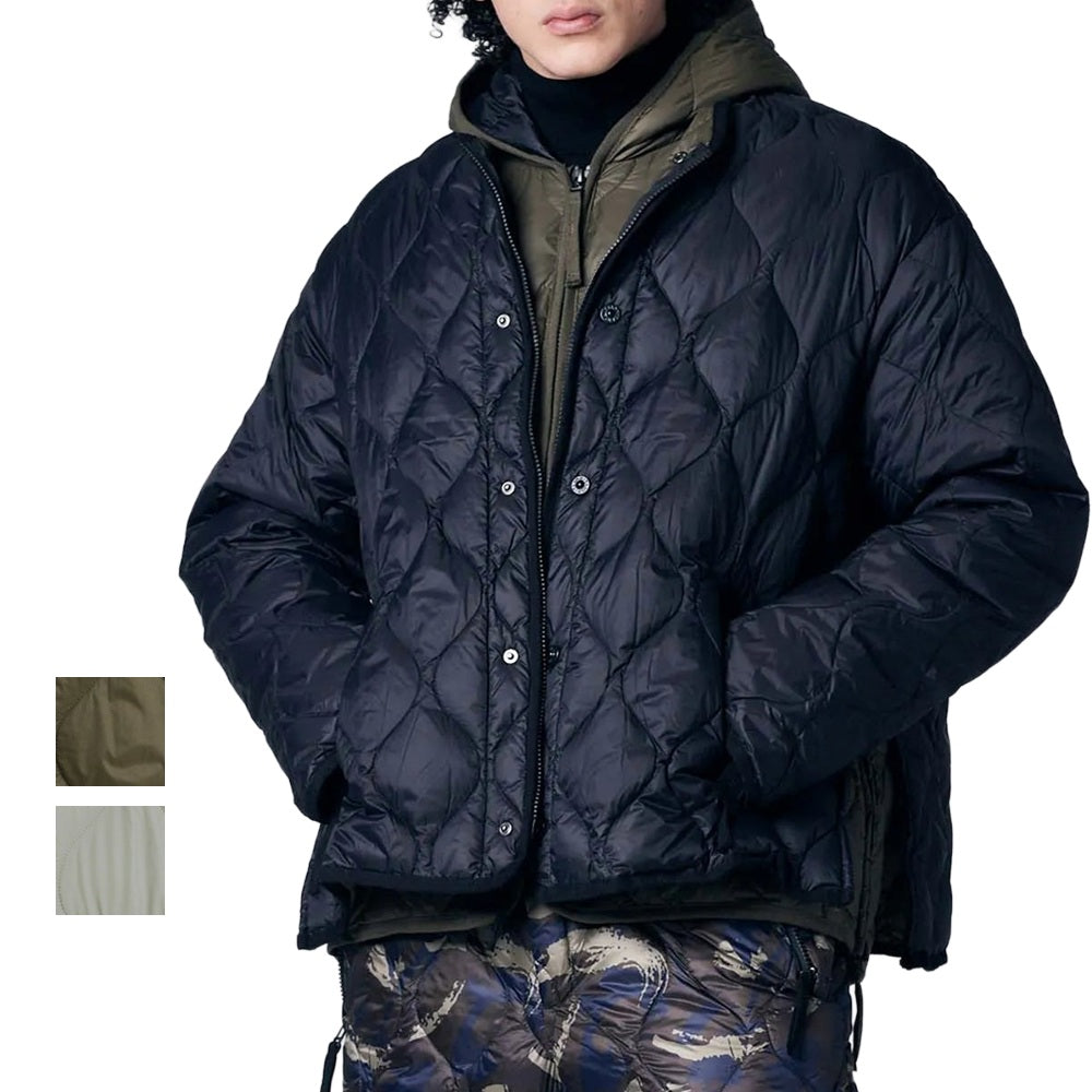 ミリタリー M65 ライナーWジップ ショートダウンジャケット-ソフトシェル TAION-M65LSZBML-1SH