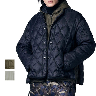 ミリタリー M65 ライナーWジップ ショートダウンジャケット-ソフトシェル TAION-M65LSZBML-1SH