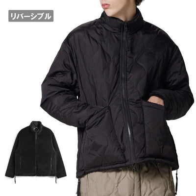 ミリタリー リバーシブル ハイネック ダウンジャケット TAION-R102BML-1