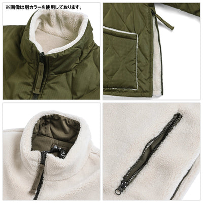ミリタリー リバーシブル ハイネック ダウンジャケット TAION-R102BML-1