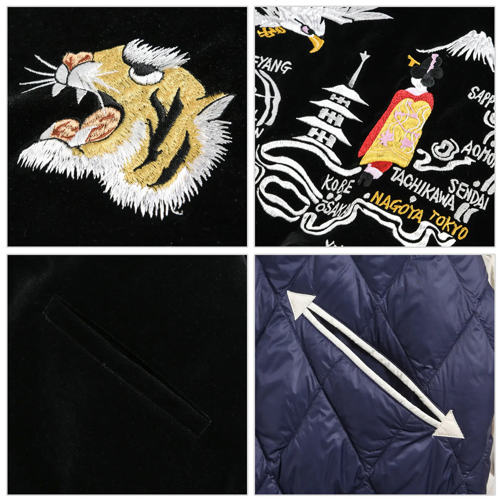 ジャパンスペシャル リバーシブル スカジャン ダウンジャケット TAION-JK04JS