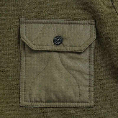 ノンダウン ミリタリー Wジップ ハイネック ニット TAION-KN102WZML-1