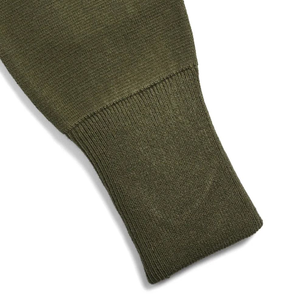 ノンダウン ミリタリー Wジップ ハイネック ニット TAION-KN102WZML-1