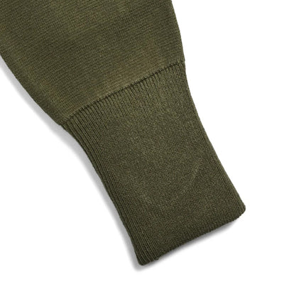 ノンダウン ミリタリー Wジップ ハイネック ニット TAION-KN102WZML-1