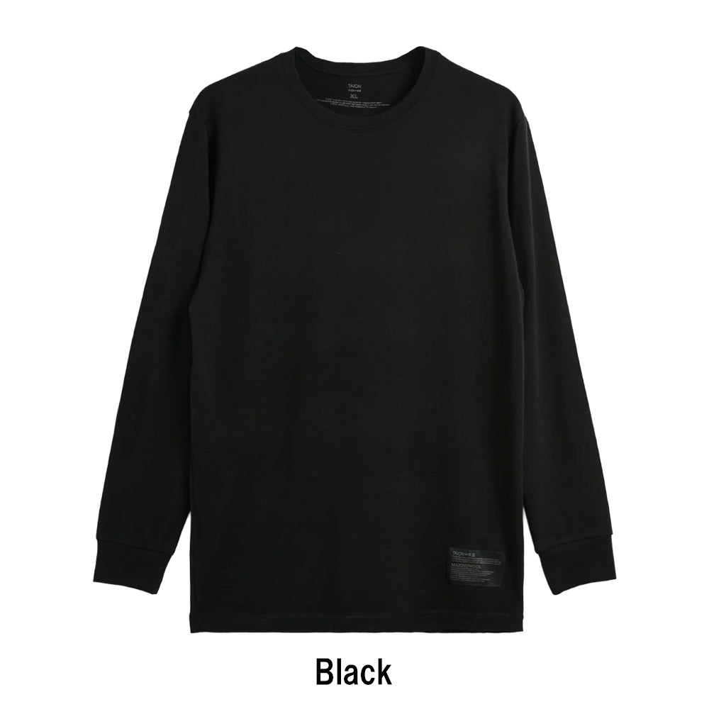 メリノウール アンダーウェア ロングスリーブ Tシャツ TAION-U03MWMT