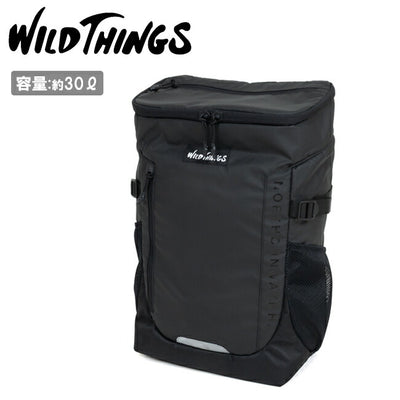 ●WILDTHINGS ワイルドシングス スクエアバックパック Black WT-380-3104