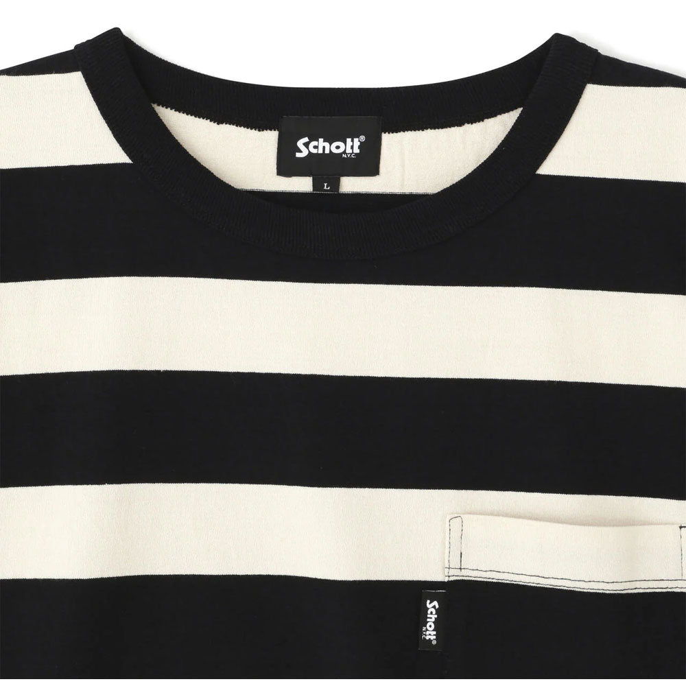 schott - WIDE BORDER POCKET T-SHIRT ワイドボーダーポケットTシャツ