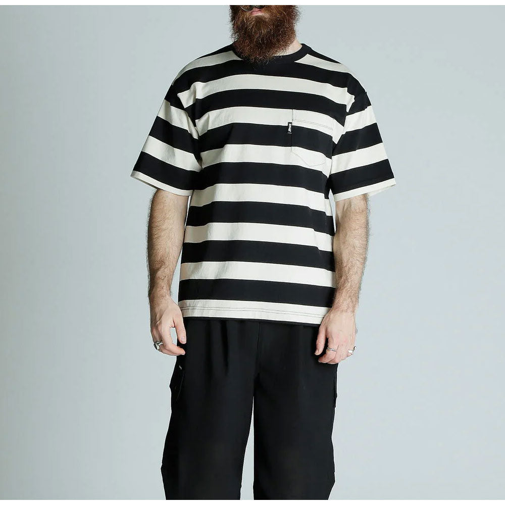 schott - WIDE BORDER POCKET T-SHIRT ワイドボーダーポケットTシャツ