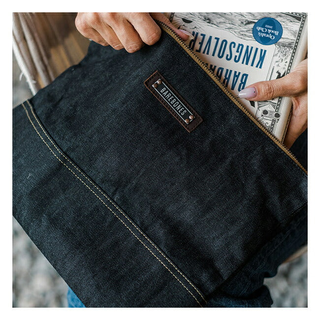Barebones Living ベアボーンズリビング ニーラム ラージ ジッパーポーチ Denim 20236015