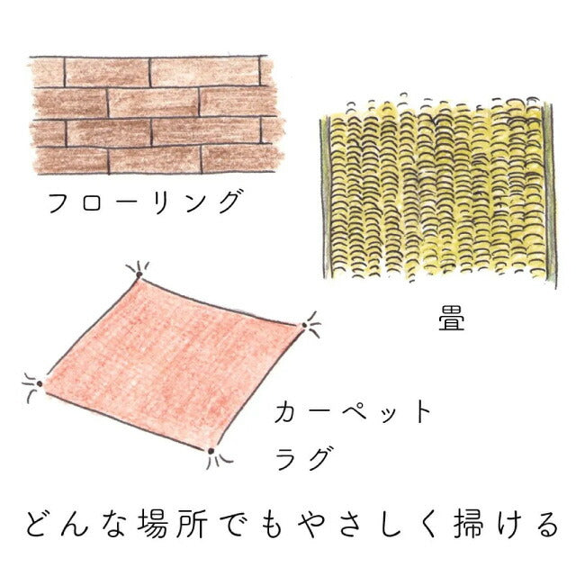 高田耕造商店 しゅろのやさしい小ぼうき 三玉 焼檜柄