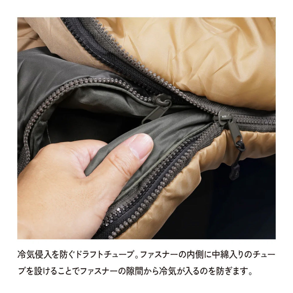ベースキャンプ スリープシステム スクエア ライトジップ  グレー×ブラック SP14715GB