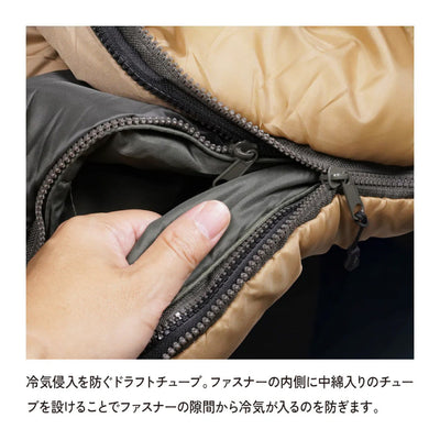 ベースキャンプ スリープシステム スクエア ライトジップ  グレー×ブラック SP14715GB