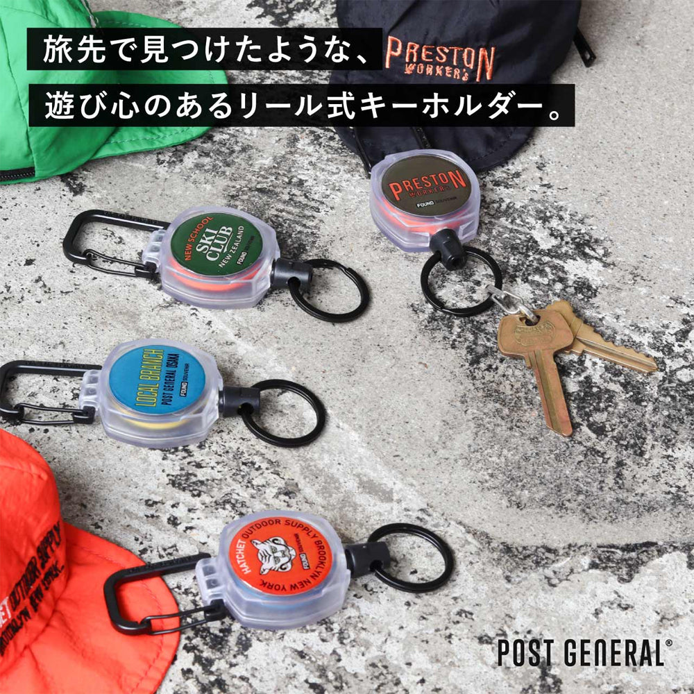 POST GENERAL - FOUND SOUVENIR COLOR CORD REEL KEY HOLDER