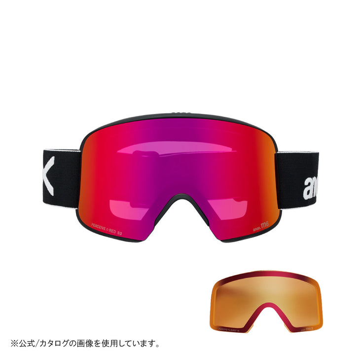 anon. MAGNA TECH ゴーグル 赤レンズ anon - 2026 M6 エム6 Black/Perceive Sunny Red & Perceive Cloudy