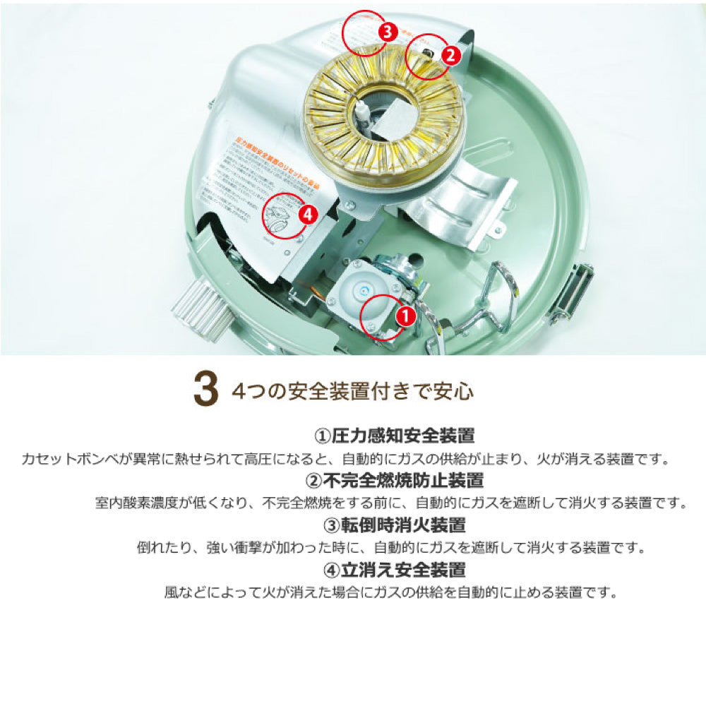 Portable Gas Stove ポータブルガスストーブ グリーン – アウトドア