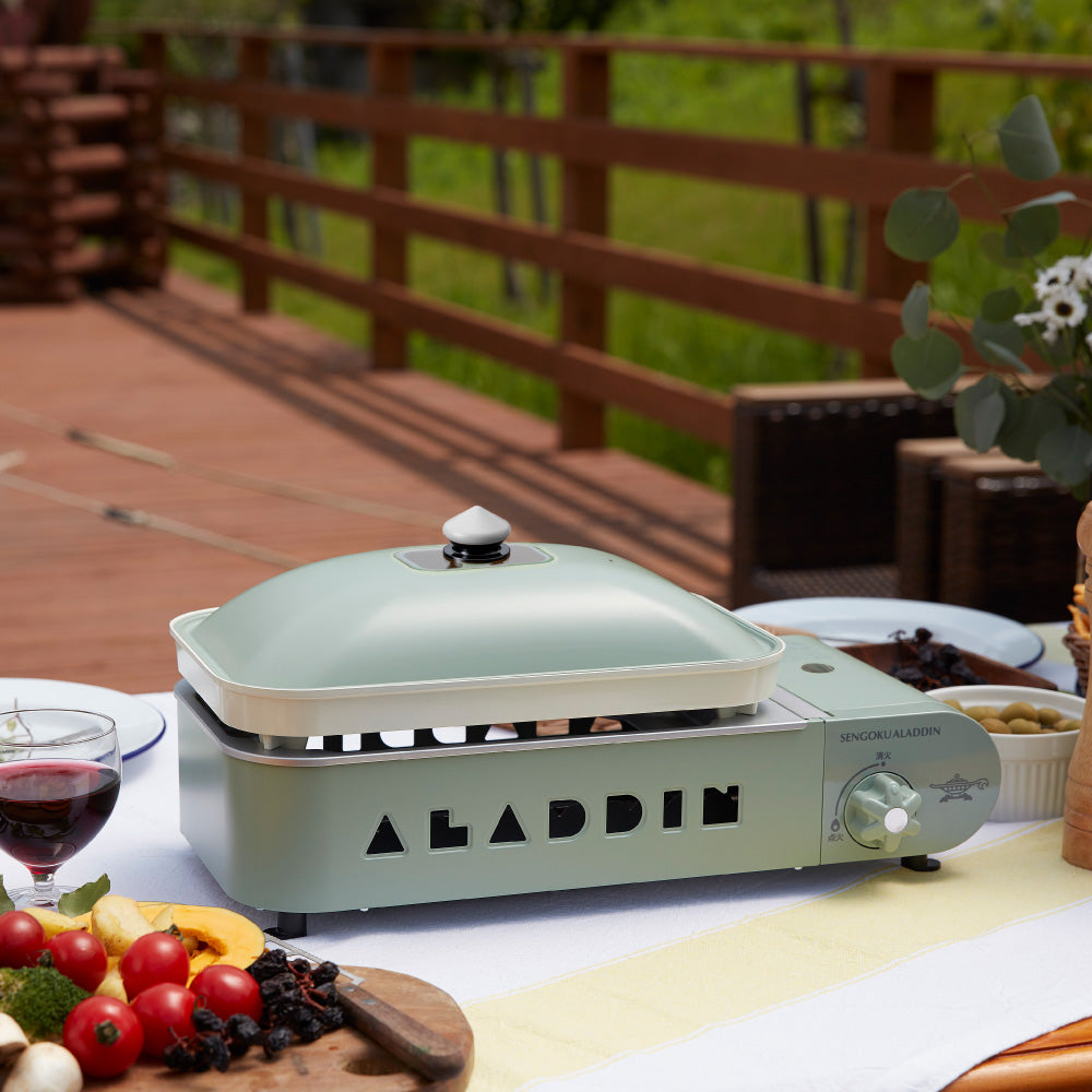 新品⭐︎アラジン　ホットプレート　SAG-RS21C（G）グリーン ポータブルガスホットプレート プチパン グリーン SAG-RS21C(G