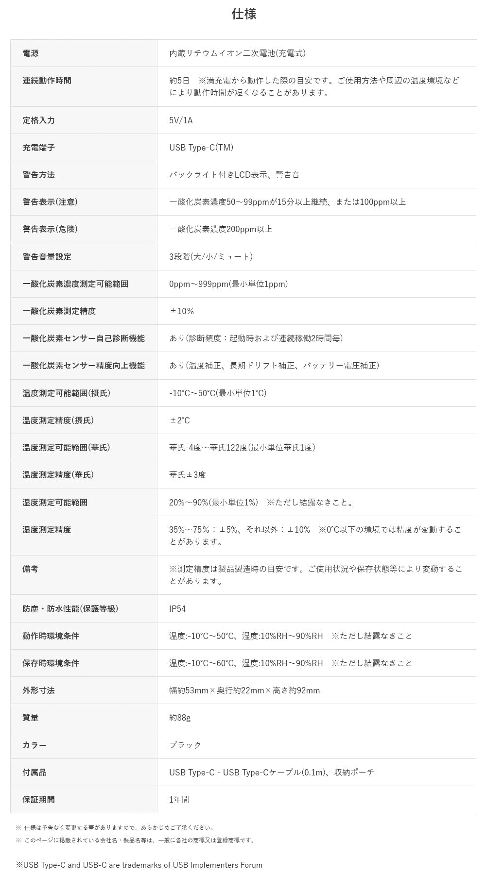 一酸化炭素アラーム 3in1 OD-NESTCOM1BK