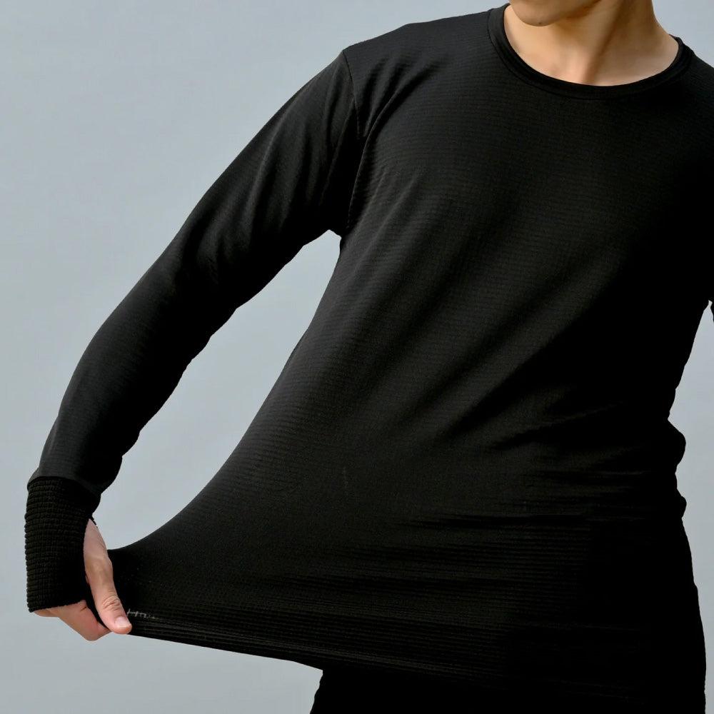 瞬暖GRID-TEC+ Crew-neck Thumbhole クルーネックサムホール GR092EC