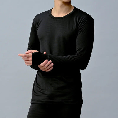 瞬暖GRID-TEC+ Crew-neck Thumbhole クルーネックサムホール GR092EC