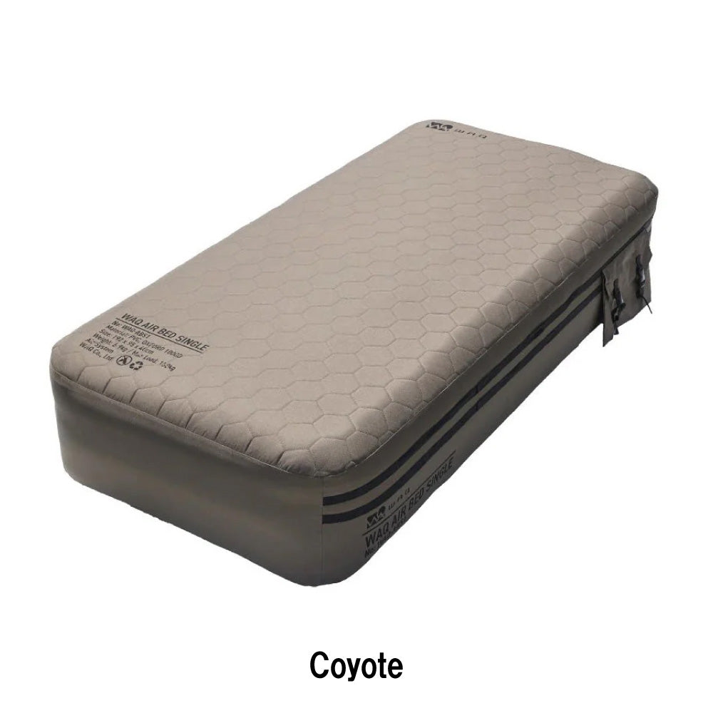 エアーベッド『Waku WAQ AIR BED シングル　コヨーテ WAQ - Air Bed single エアベッドシングル waq-abs1-coyote