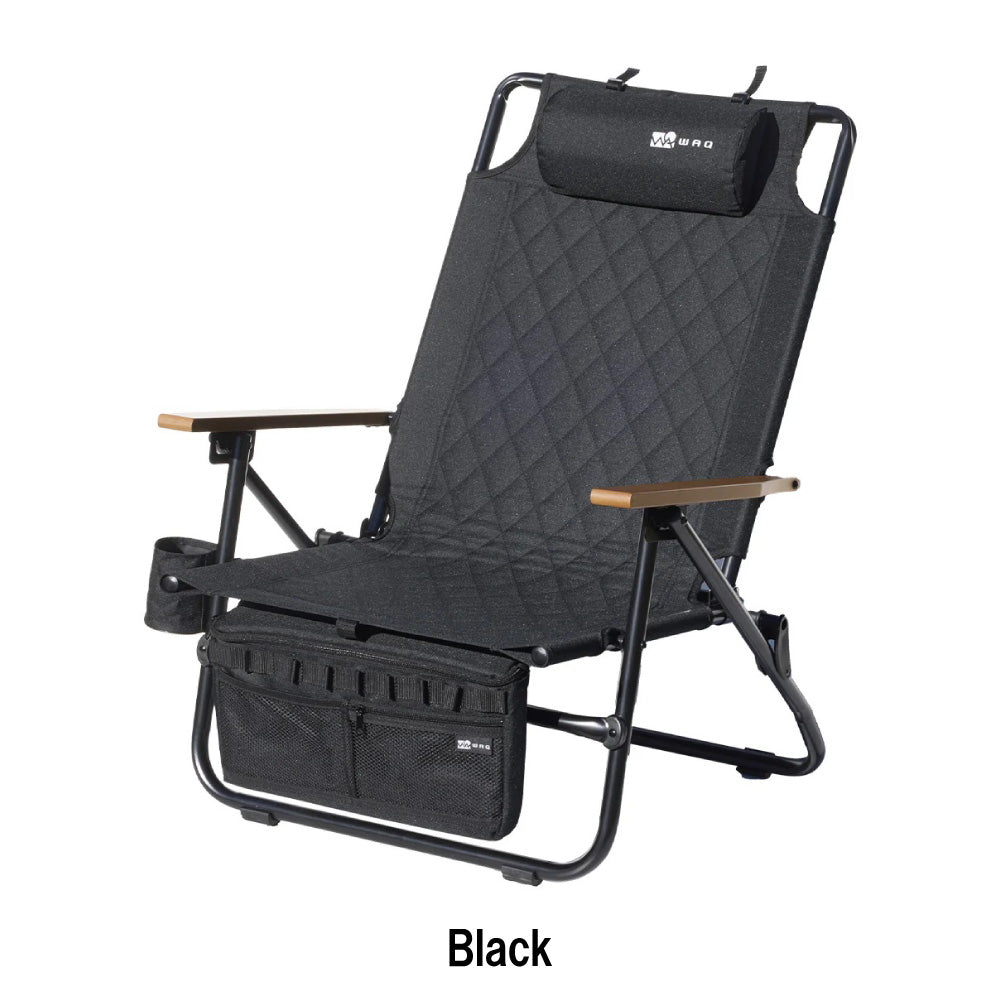 テーブル・チェア・ハンモック WAQ Reclining Low Chair High Back Black WAQ - Reclining Low Chair High Back リクライニングローチェア