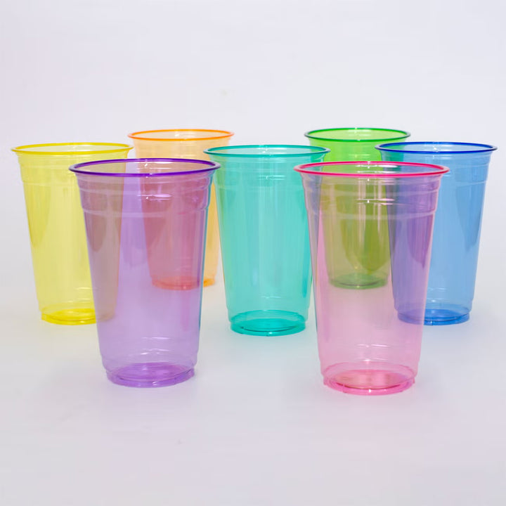 entrex - レインボークリアカップ 600ml 7個セット | アウトドア