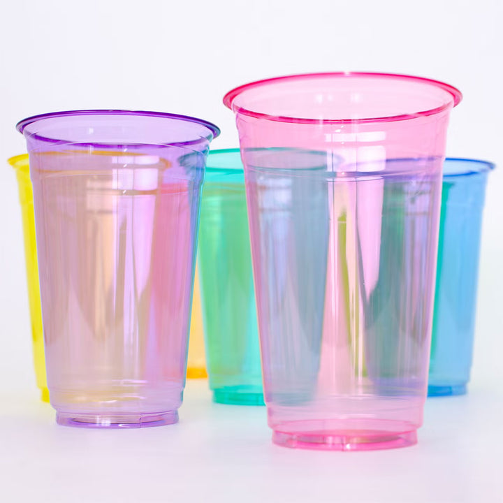 entrex - レインボークリアカップ 600ml 7個セット | アウトドア