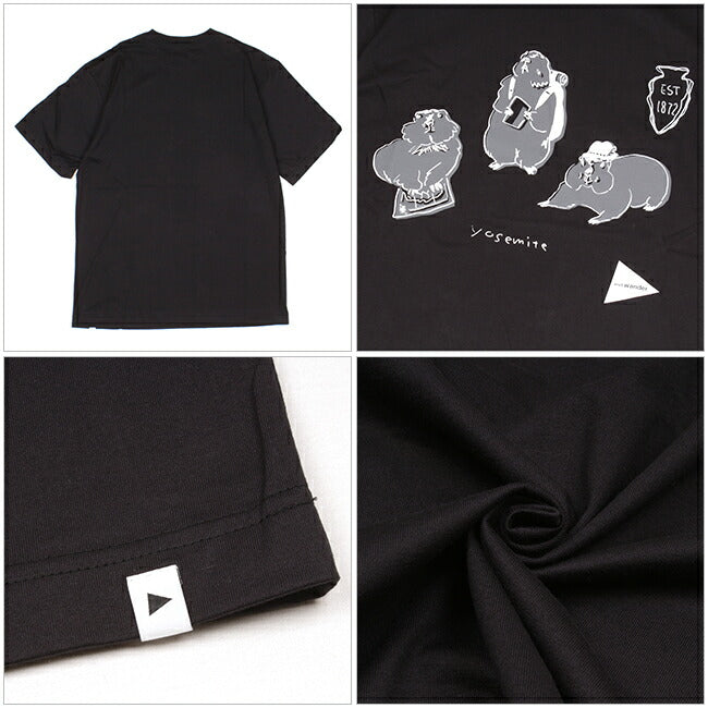 and wander アンドワンダー marmot by YUKO SAEKI short sleeve T 574-1184132
