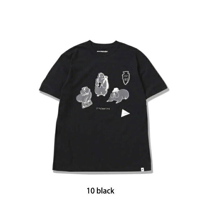 and wander アンドワンダー marmot by YUKO SAEKI short sleeve T 574-1184132