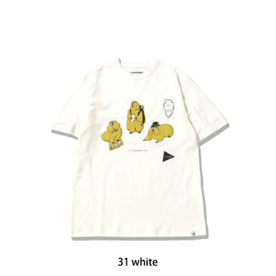 and wander アンドワンダー marmot by YUKO SAEKI short sleeve T 574-1184132