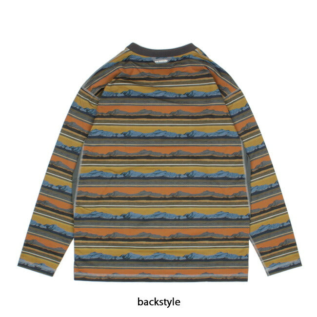 and wander アンドワンダー printed UV shield base long sleeve T プリントUVシールドベースロングスリーブティー 574-1153072