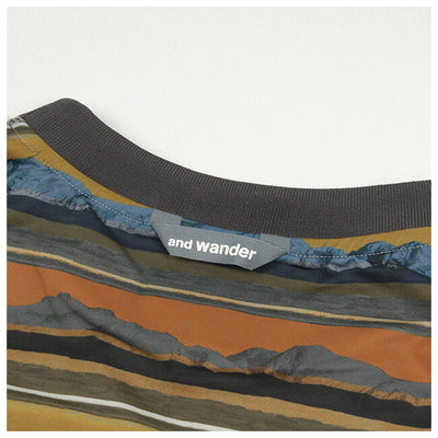 and wander アンドワンダー printed UV shield base long sleeve T プリントUVシールドベースロングスリーブティー 574-1153072