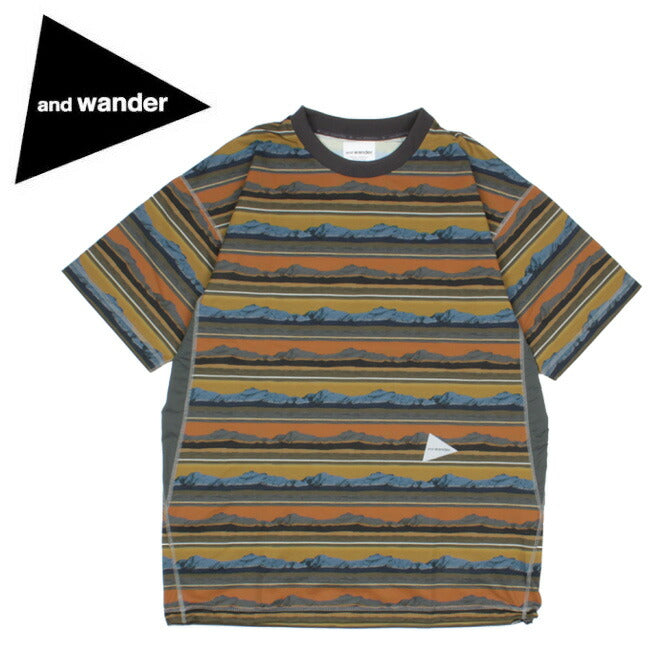 and wander アンドワンダー print short sleeve T プリントショートスリーブティー 574-1153073