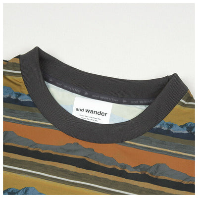 and wander アンドワンダー print short sleeve T プリントショートスリーブティー 574-1153073