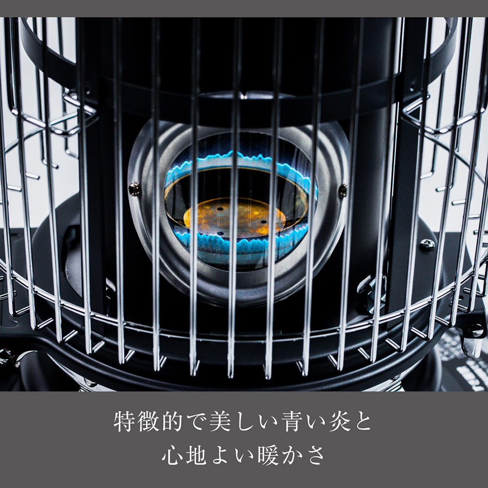 Aladdin Blue Flame Heater 燃燒時的小窗藍色火焰特寫