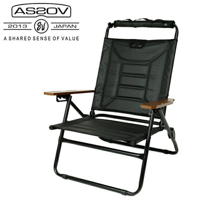 AS2OV アッソブ High Back Reclining Low Rover Chair Black ハイバックリクライニングローローバーチェア ブラック 392101-10