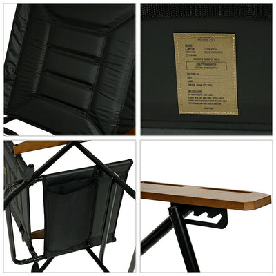 AS2OV アッソブ High Back Reclining Low Rover Chair Black ハイバックリクライニングローローバーチェア ブラック 392101-10