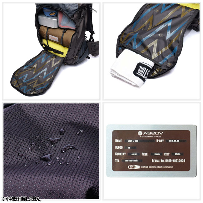 AS2OV アッソブ EPIC SERIES BACK PACK エピックシリーズバックパック 602400 Black