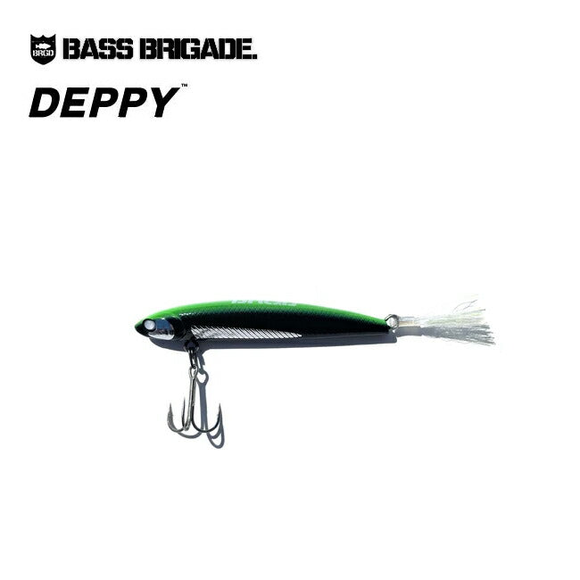 BASS BRIGADE バスブリゲード BRGD×DEPPY COLLABORATION LURE BLACK/NEON GREEN バスブリゲード×デッピーコラボレーションルアー DPBG02 【メール便・代引き不可】