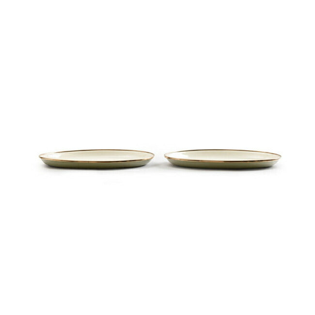 Barebones Living ベアボーンズリビング Enamel 2-Tone Deep Plate 2Set エナメル2トーンプレート 2枚セット 20235055