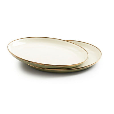 Barebones Living ベアボーンズリビング Enamel 2-Tone Deep Plate 2Set エナメル2トーンプレート 2枚セット 20235055