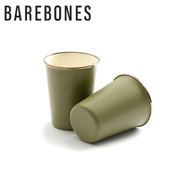 Barebones Living ベアボーンズリビング エナメル2トーントールカップ 2個セット オリーブドラブ 20235059