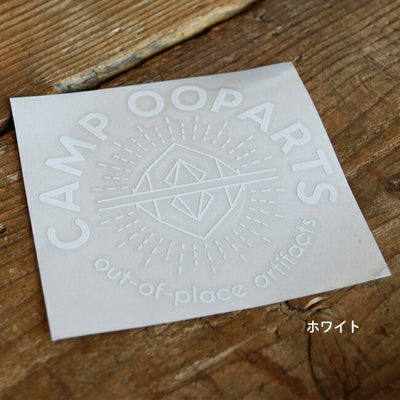 CAMP OOPARTS キャンプオーパーツ ステッカー φ130ｍｍ