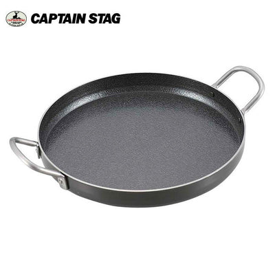 CAPTAIN STAG キャプテンスタッグ ファイバーライン 極厚 丸型鉄板26cm M-6692鉄板　バーベキュー 焼肉 用品