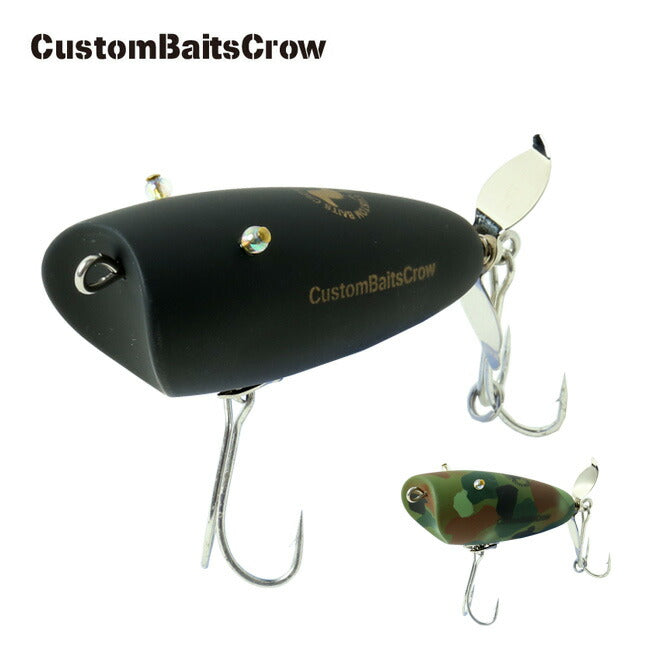 CustomBaitsCrow カスタムベイツクロー ハンドメイド トップウォータールアー スイッシャー たまがえる