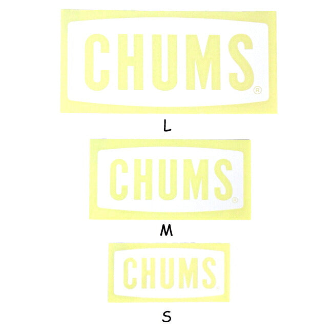 ★CHUMS チャムス Cutting Sheet CHUMS Logo L カッティングシートチャムスロゴ CH62-1482 【メール便発送350円・代引不可】