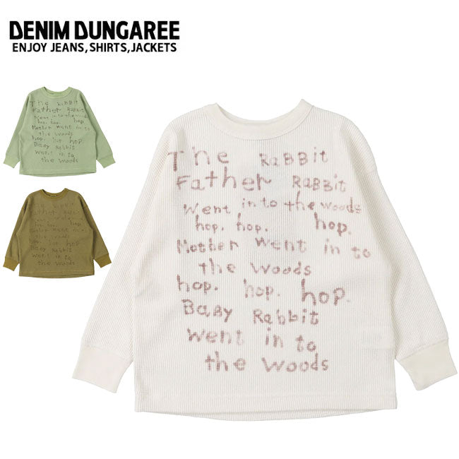 DENIM DUNGAREE デニムアンドダンガリー RABBIT Waffle Tee ラビットワッフルティー 738412