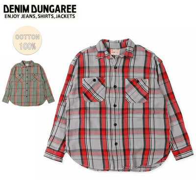 DENIM DUNGAREE デニムアンドダンガリー ムラチェックシャツ 738101